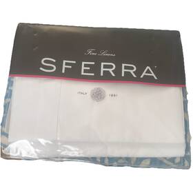 Sferra 780870705822 Fiona 3200 Long Staple Cotton Sateen King Flat Sheet New White Italy 297