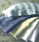 Sferra Pair Blue Pillowcases Presidio 590tc Sateen Lake Striped Cotton King