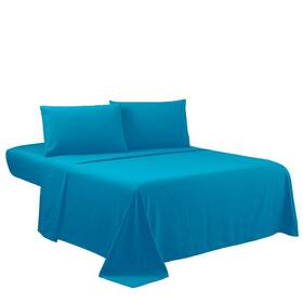 Bs-teal-4 Sfoothome King Sheets Set - Hotel Luxury 4-piece Bed Extra Deep Pocket