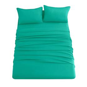 Bs-turquoise-4 Sfoothome King Sheets Set - Hotel Luxury 4-piece Bed Extra Deep Pocket