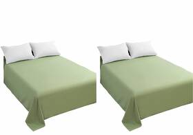 Flats2-sage Sfoothome Top Sheet 2 Pack - Premium 1500 Ultra-soft Collection Wrinkle Resistant Ea
