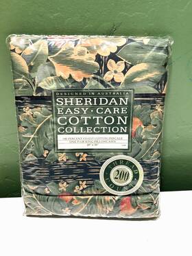 Sheridan 081018004945 New Vtg 1990 Australia Botticelli Floral Cotton Pillowcase Size-king