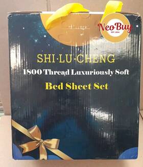X0027pcae1 Shi Lu Cheng Bed Sheet Set Kingft Size.4pc 1800 Thread Count Luxuriously Blue X0027pcae1 Shi Lu Cheng Bed Sheet Set Kingft Size.4pc 1800 Thread Count Luxuriously Blue