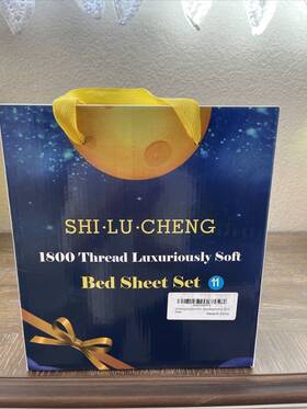 X0027swtfx Shi Lu Cheng New King Sz 6 Pc 1800 Thread Count Sheet Set Hypoallergenic White