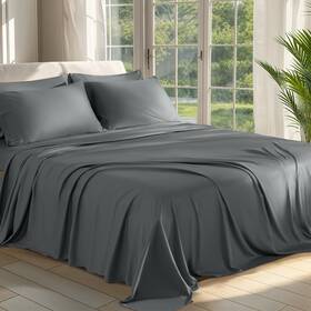 100bm-6pcqndg Shilucheng 100% Viscose Derived From Bamboo Sheets Queen Size 6pcs - Ultra Cooling And Si