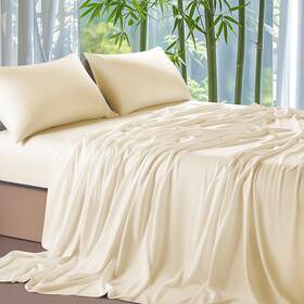 100bm4pc-qn-be-3 Shilucheng 100% Viscose Derived From Bamboo Sheets Queen Size 4pcs - Ultra