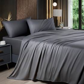 1dbm4pc-qn-dg Shilucheng 4 Piece Queen Sheet Sets Set 01 - Dark Grey
