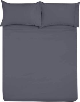 Shreem Linen 685214537285 Microfiber Rv Sheet Sets 48x75 3/4 Full Bunk Dark Grey Solid Bed Sheets