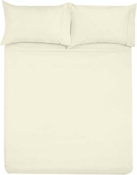 Shreem Linen 687412546410 Microfiber Rv Sheet Sets 60x80 Camper Queen Ivory Solid Bed Sheets For Cam