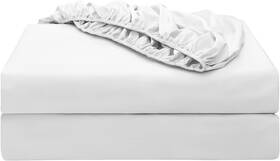 Shunjie.home 313102512549 2-pack Pure Cotton Twin Xl Fitted Sheet For Adjustable Bed Split King 600 Tc 16