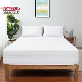Shunjie.home 445016654633 California King Size Striped Fitted Sheet Only White Color 100% Egyptian Cotton Shunjie.home 445016654633 California King Size Striped Fitted Sheet Only White Color 100% Egyptian Cotton