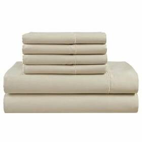 1732952 Signature Hotel 800 Thread Count Cotton 6-piece Sheet Set Cal King Beige Nip 1732952 Signature Hotel 800 Thread Count Cotton 6-piece Sheet Set Cal King Beige Nip