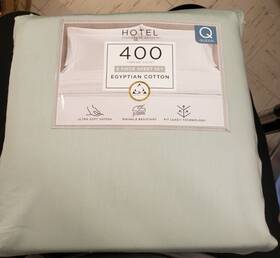 Signature 840708193549 Hotel Sateen 400tc 6pc Sheet Set Queen Size Misty Blue Nip