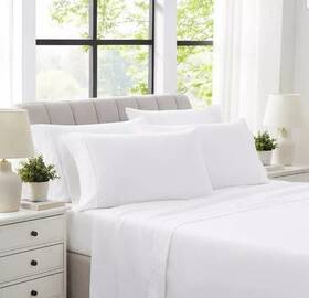 Signature 840708193570 Hotel Egyptian Cotton 400 Thread Count 6-piece Sheet Set King White