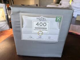 Signature 903062095286 Hotel Sateen Egyptian Cotton 400tc 6-piece Sheet Set Gray King Signature 903062095286 Hotel Sateen Egyptian Cotton 400tc 6-piece Sheet Set Gray King