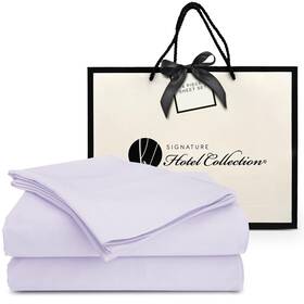 Signature Hotel Collection 748279197792 Queen Sheet Set - 4 Piece Soft Sheets Luxury Easy Care Includes Fl