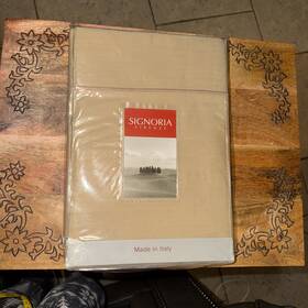 Signoria Firenze 021848134407 Italy Luxury Amalfi Twin Flat Sheet Coffee 175 New
