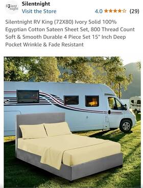 Hah-600tcss-072 Silent Night Rv King Sheets 4 Pcs Cotton Bed Sheet Camper Sheets-rv S Hah-600tcss-072 Silent Night Rv King Sheets 4 Pcs Cotton Bed Sheet Camper Sheets-rv S