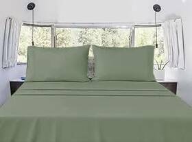 Jh-ske-rfn-fjf-cnf-fbnf114 Silentnight Rv King 72x80 Sage Solid 100% Egyptian Cotton Sateen Sheet Set 800 Thread