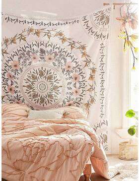 Lulu24xl Simpkeely Sketched Floral Medallion Tapestry Bohemian Mandala Wall Hanging T