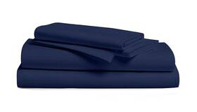 Simple By Design 400988996669 100% Cotton Jersey Blue Knit Dorm Bed 3-piece Sheet Set Twin Xl
