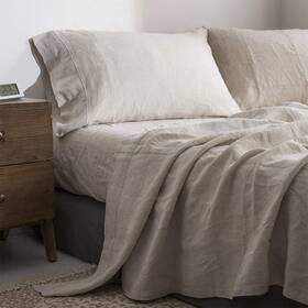 B00vle32y0 Simple&opulence Simpleopulence 100 Pure Linen Sheet Set Full Size Natural French Flax Solid