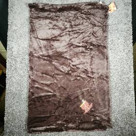 Furb-2800 Simplicity Line Rock Roll Hall Fame 25th Anniversary Msg Plush Throw 50x60 Brown Nwt