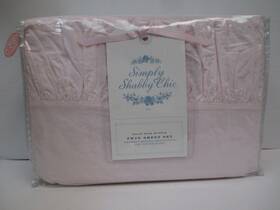 Simply Shabby Chic 490602401044 Rachel Ashwell Blush Beauty Pink Ruffled Sheet Set - Twin