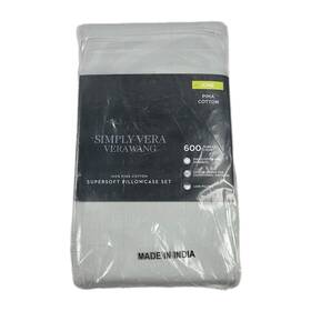 Simply Vera Wang 400790622039 100% Pima Cotton 600 Tc 2 Seaglass King Pillowcases Nip Simply Vera Wang 400790622039 100% Pima Cotton 600 Tc 2 Seaglass King Pillowcases Nip