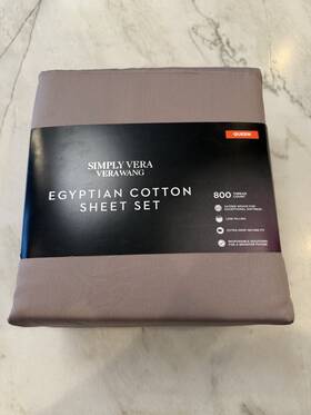 83svs80ssqn Simply Vera Wang Egyptian Cotton 800tc Queen Sheet Set Driftwood Sateen