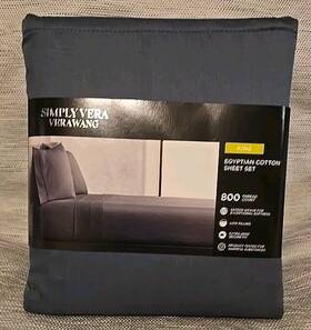Simply Vera Wang 887719076669 Nwt King 600 Tc Pima Cotton Sheet Set Steel Gray Extra Cases