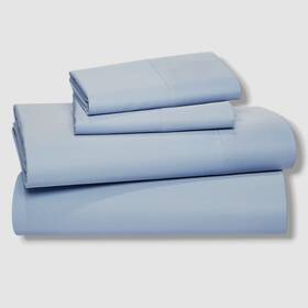 Sky 608381351126 Blue 500 Thread Count Wrinkle Resistant 4-piece Sateen Sheet Set Full