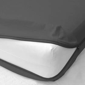 Zpr-ftdsht-003 Sky Beddings Zipper Fitted Sheet - Twin Size 8 Inch Deep Pocket Hotel Dark Grey