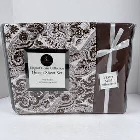 Sl Spirit Linen Home Est. 1988 659066126553 - Queen Sheet Set Chocolate Microfiber Deep Pkt