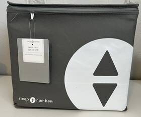 424830 Sleep Number Lyocell Ultra Sheet Set Eastern King Cloud Gray Nwt
