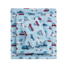 Sleep Philosophy 086569609427 True North Cozy Flannel Warm 100% Cotton Sheet - Novelty Print Animals Stars