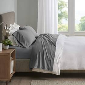 Sleep Philosophy 675716813413 Smart Cool Microfiber Moisture-wicking Breathable 4 Piece Cooling Sheet Set