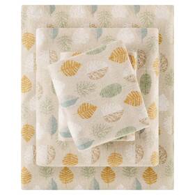 Sleep Philosophy 675716984724 True North By Cozy Flannel Warm 100% Cotton Sheet - Novelty