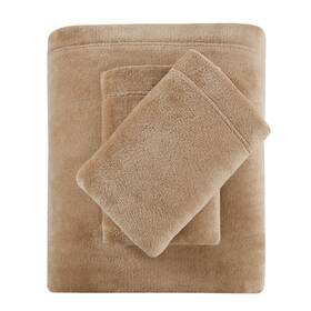 Tn20-0588 Sleep Philosophy True North By Plush Sheet Set King Solid Color Warm And Soft Bedding Siz