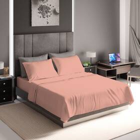 Sleep/rx 840380935635 4 Pc 100% Cotton Queen Sateen Sheet Set Blush Graphene Infused New Sleep/rx 840380935635 4 Pc 100% Cotton Queen Sateen Sheet Set Blush Graphene Infused New