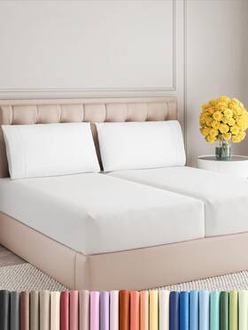 Sheets-5 Sleepy Town 061035860064 Split King Size Bed Piece-split Sheet Set-extra Soft Comfy &