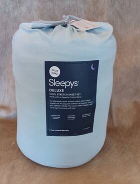 Sleepys 782717578385 Split King Deluxe Cool Stretch Sheet Set Egyptian/tencel Cotton New