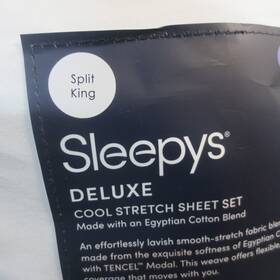 Sleepys 782717578507 Deluxe Cool Stretch Sheet Set - White Split King Sleepys 782717578507 Deluxe Cool Stretch Sheet Set - White Split King