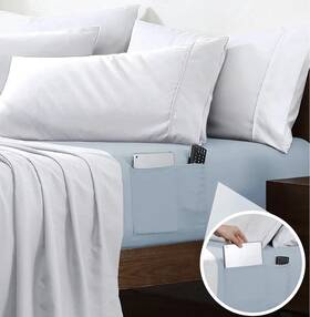Smart Sheets 840970190468 Twinxl Double-sided Organizer Pocket Fitted Sheet Nwt Smart Sheets 840970190468 Twinxl Double-sided Organizer Pocket Fitted Sheet Nwt