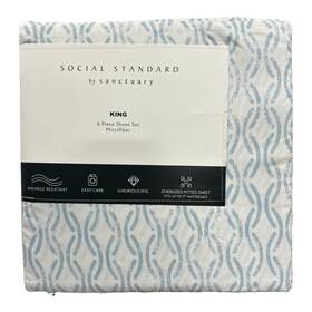 196789010160-p Social Standard Ny By Sanctuary Luxurious 6 Piece Microfiber Sheet Set