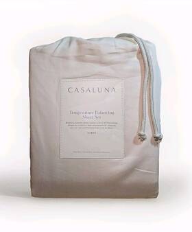 Solid 191908117249 Casaluna 300 Thread Count Temperature Regulating Sheet Set Queen White