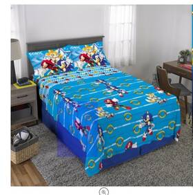 Nb332k Sonic The Hedgehog Kids Full Sheet Set Gaming Bedding Blue Sega Nb332k Sonic The Hedgehog Kids Full Sheet Set Gaming Bedding Blue Sega