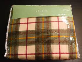 Sonoma 400011937232 Heavyweight Flannel Twin Bed Sheet Set Green Burgundy Plaid 100% Cotton Sonoma 400011937232 Heavyweight Flannel Twin Bed Sheet Set Green Burgundy Plaid 100% Cotton