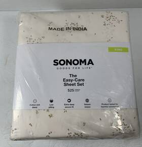 Sonoma 400756787543 King Easy Care Sheet Set 525 Thread Count Tossed Floral Beige Extra Deep Sonoma 400756787543 King Easy Care Sheet Set 525 Thread Count Tossed Floral Beige Extra Deep