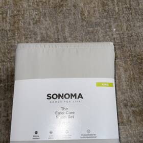 Sonoma 887909104806 New Goods For Life Ultrasoft Washed 4 Pcs 525 King Light Gray Sheet Set